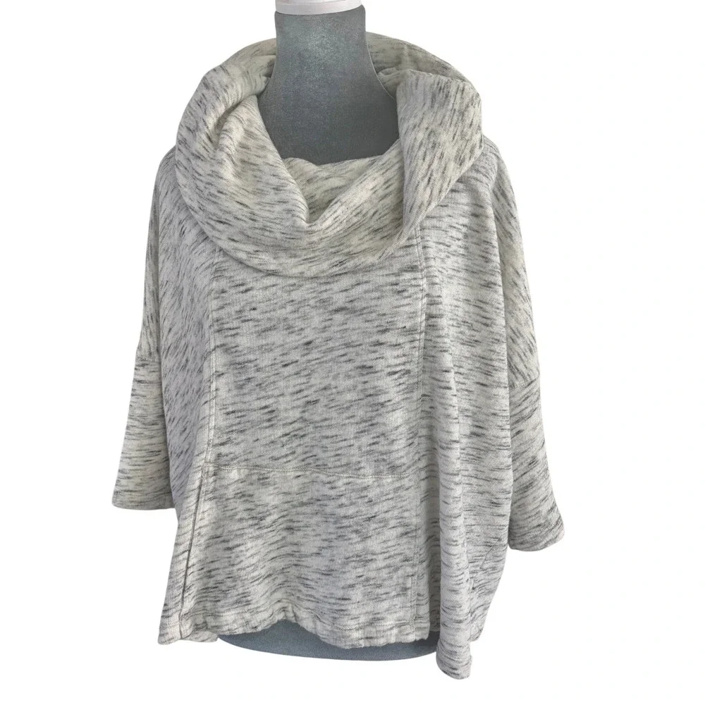 LOFT Women's Marled‎ Cowl Neck Pullover Sweatshirt L XL